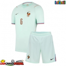 Camisa de Futebol França Eduardo Camavinga #6 Equipamento Secundário Infantil Mundo 2026 Manga Curta (+ Calças curtas)
